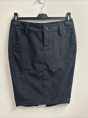 DKNY Black Pinstripe Pencil Skirt